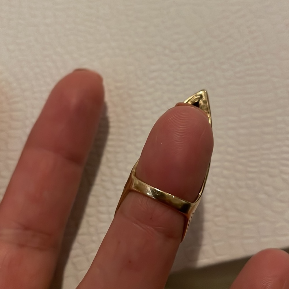 Nail Ring Solid 14k - image 7